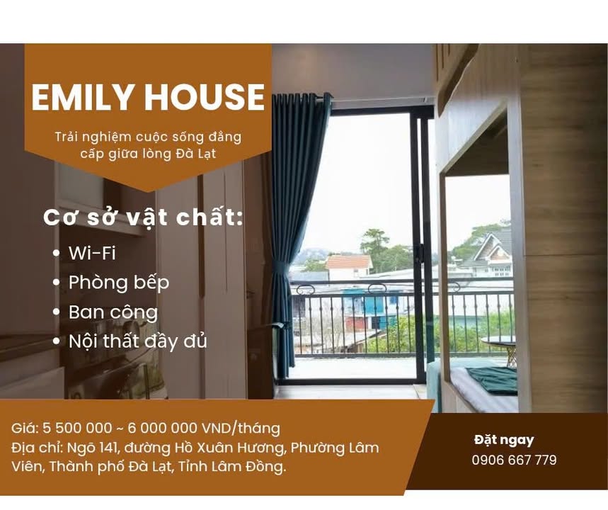 Căn hộ mini cho thuê tại Đà Lạt 2PN giá 5.5 triệu - View đẹp, đầy đủ tiện nghi!