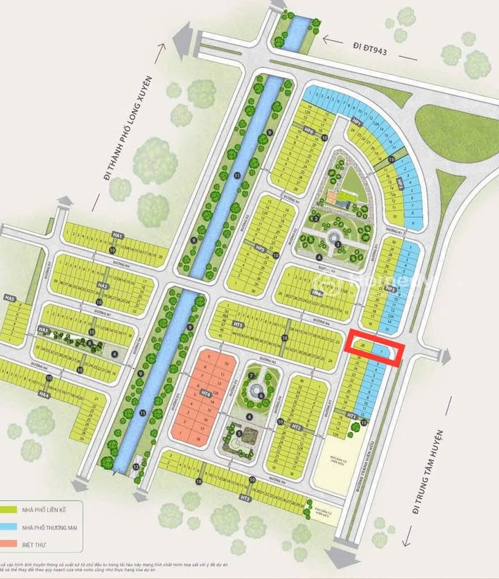 Đất nền góc 3 mặt tiền đường Nguyễn Văn Linh, Khu TNR Thoại Sơn 361m² - Cơ hội đầu tư hiếm có!