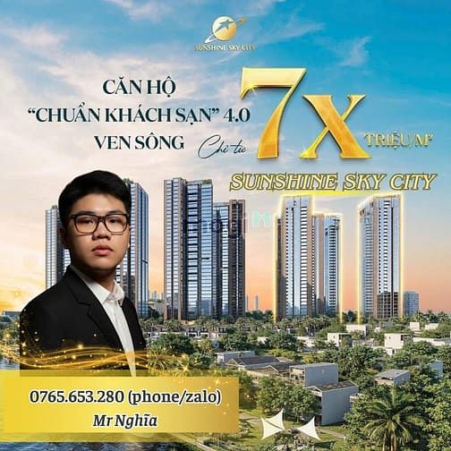 Căn hộ Sunshine Sky City 77m² giá 5.5 tỷ - Vị trí vàng 3 mặt sông