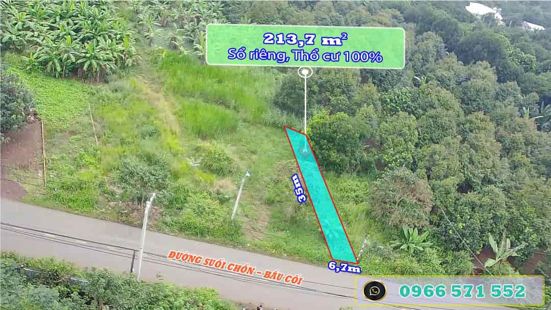 Bán Đất Thổ Cư MT Đường Nhựa Bảo Vinh, Đồng Nai 213,7m² - Tiềm năng tăng trưởng cao!