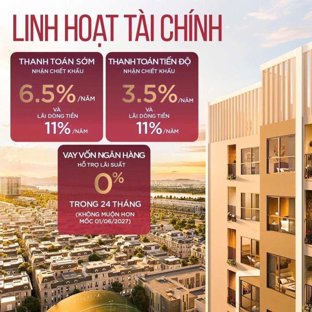 Căn hộ 1PN K-Park Avenue Thanh Hóa 47m² giá 2.19 tỷ - View hồ tuyệt đẹp