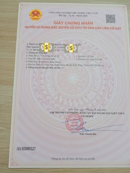 Đất liền kề 137m² thôn Úc Gián, xã Kiến Thụy, Hải Phòng giá 1 tỷ - Cơ hội đầu tư tuyệt vời!