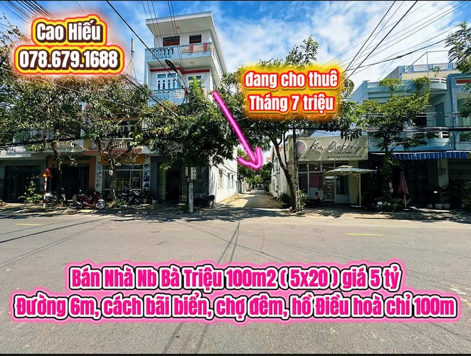 Nhà cấp 4 tại đường Bà Triệu, Tuy Hòa 100m² giá 5 tỷ - Gần biển, cho thuê 7 triệu/tháng!
