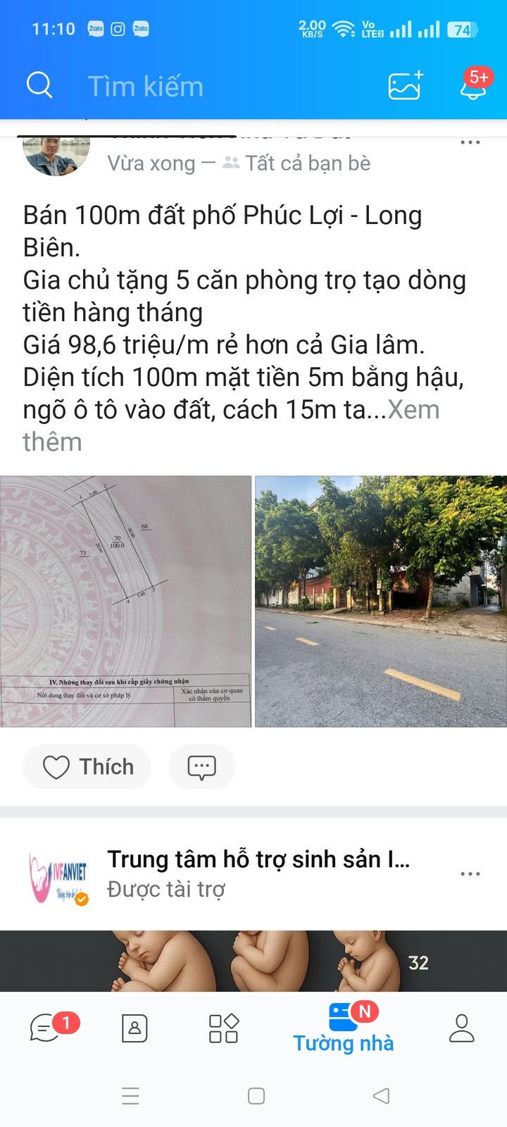 Đất mặt phố Phúc Lợi Long Biên 100m² giá 9.86 tỷ - Tặng 5 căn phòng trọ sinh lời!