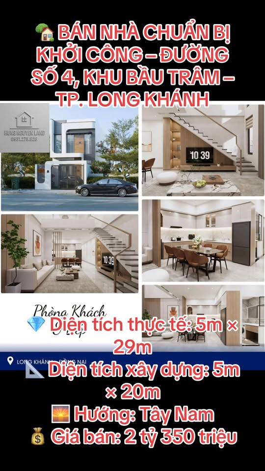 Nhà bán đường số 4, xã Bàu Trâm, TP. Long Khánh 145m² giá 2.35 tỷ - Sẵn sàng khởi công!