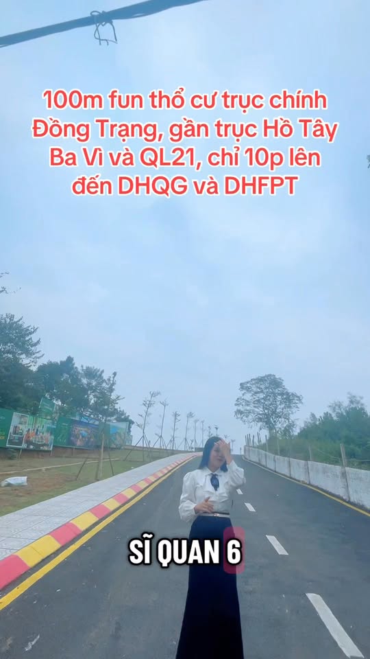 Đất thổ cư 100m² trục chính Đồng Trạng, Sơn Tây - Đầu tư sinh lời vượt trội!