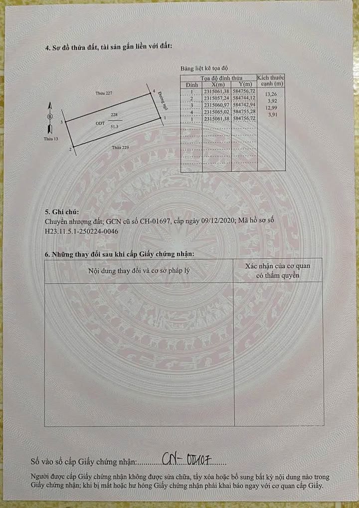 Đất Hướng Đông Bắc tại phố Bình Lộc, 51.3m² giá 1.x tỷ - Sổ hồng chính chủ!