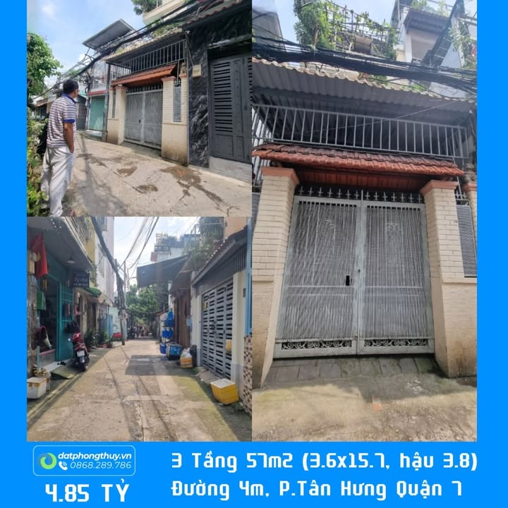 Nhà phố Tân Hưng Quận 7 57m² giá 4.85 tỷ - Cơ hội hiếm có cho gia đình!
