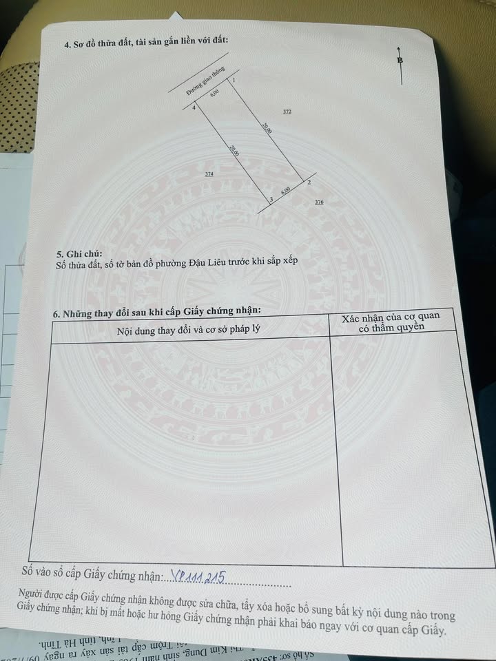 Đất thổ cư 100m² TDP7 Đậu Liêu - Gần Quốc lộ 1A chỉ 1.3 tỷ!