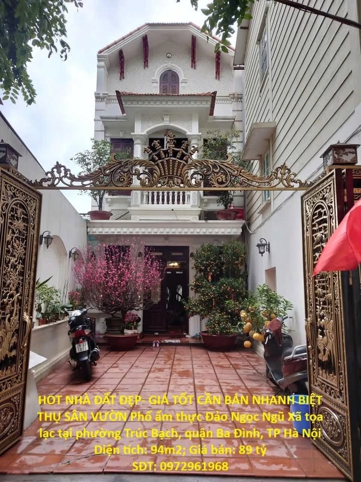 Nhà phố Trúc Bạch, Ba Đình 94m² giá 89 tỷ - Chính chủ bán gấp!