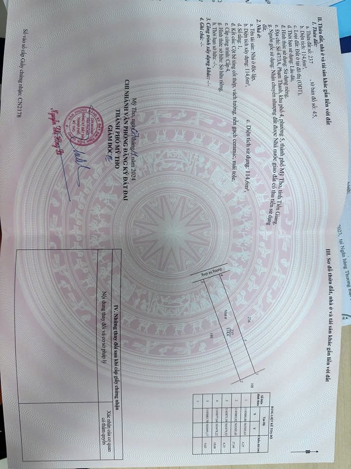 Bán đất thổ cư 114,6m² tại 47/3 Phạm Thanh, Mỹ Tho - Sổ đỏ chính chủ!