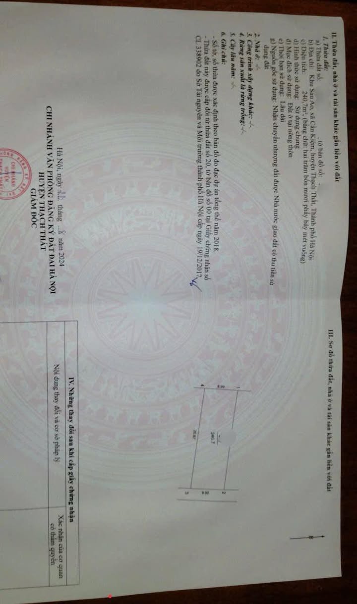 Đất giãn dân Cần Kiệm, Thạch Thất 240m² giá chỉ từ 20 triệu/m² - Cơ hội đầu tư hấp dẫn!