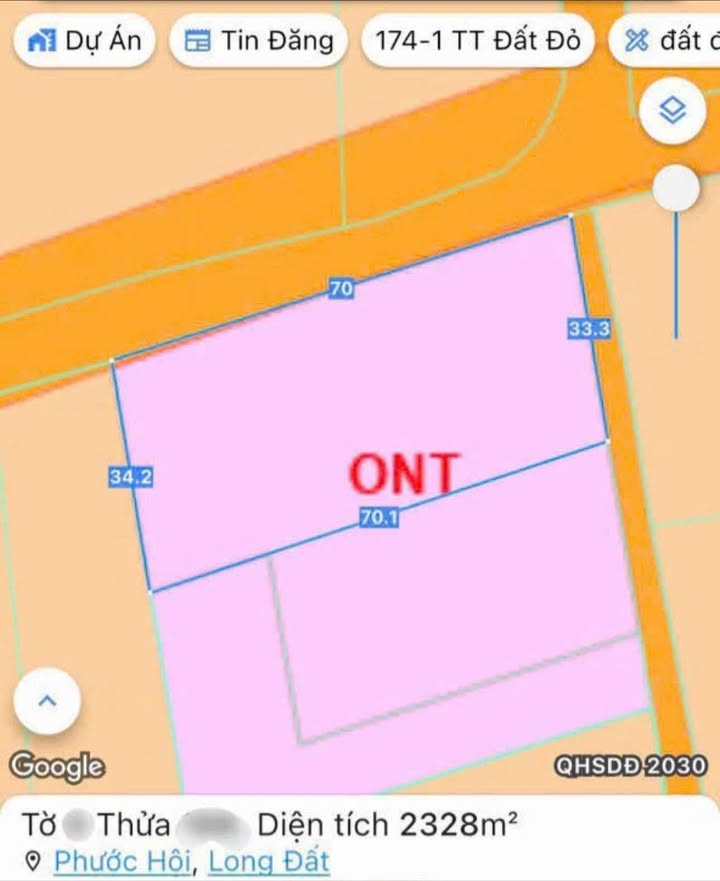 Đất nền Phước Hải, Đất Đỏ 2328m² giá 7.7 tỷ - Cách biển chỉ 4km!