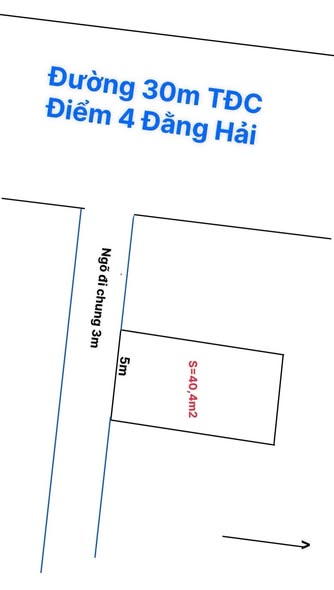Đất nền mặt ngõ đường 30m Đằng Hải 40.4m² giá chỉ 2.28 tỷ - Đầu tư sinh lời ngay!