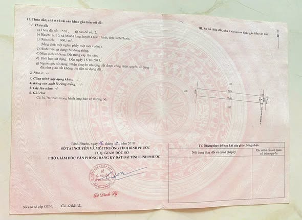 Đất thổ cư 1000m² mặt tiền đường bê tông KP10, phường Minh Hưng - Đầu tư sinh lời cao!