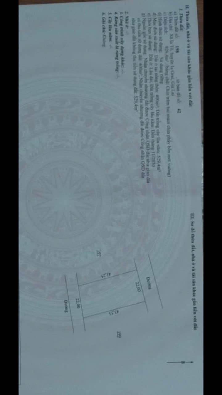 Đất thổ cư 400m² hai mặt tiền chợ Ia Châm - Giá chỉ 750 triệu