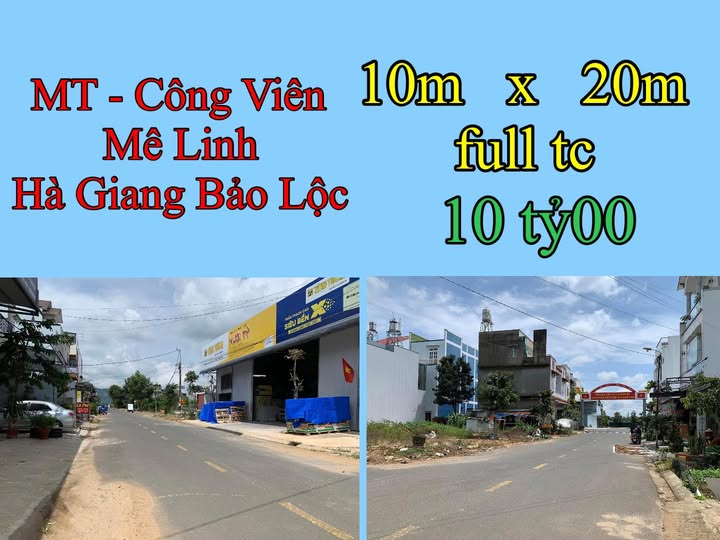 Đất mặt tiền đường Mê Linh, Bảo Lộc 200m² giá 10 tỷ - Khu kinh doanh sầm uất!