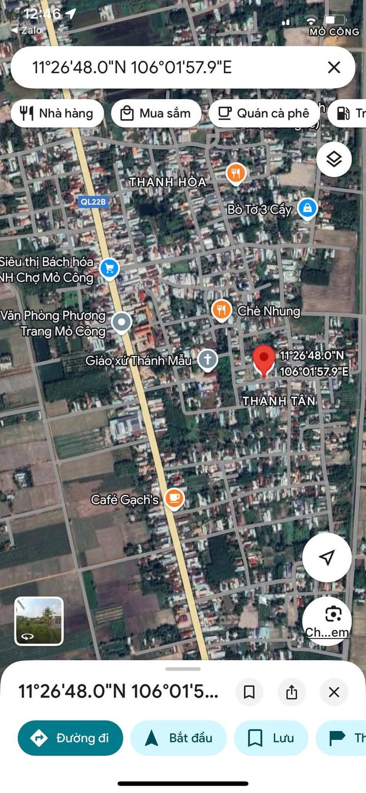 Lô đất mặt tiền ấp Thanh Tân, xã Mỏ Công, 144m² giá 360 triệu - Nhanh tay sở hữu!