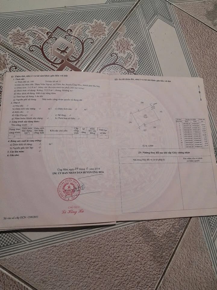 Đất Ứng Thiên 312.9m² giá 5.2 tỷ - Chính chủ cần bán gấp!