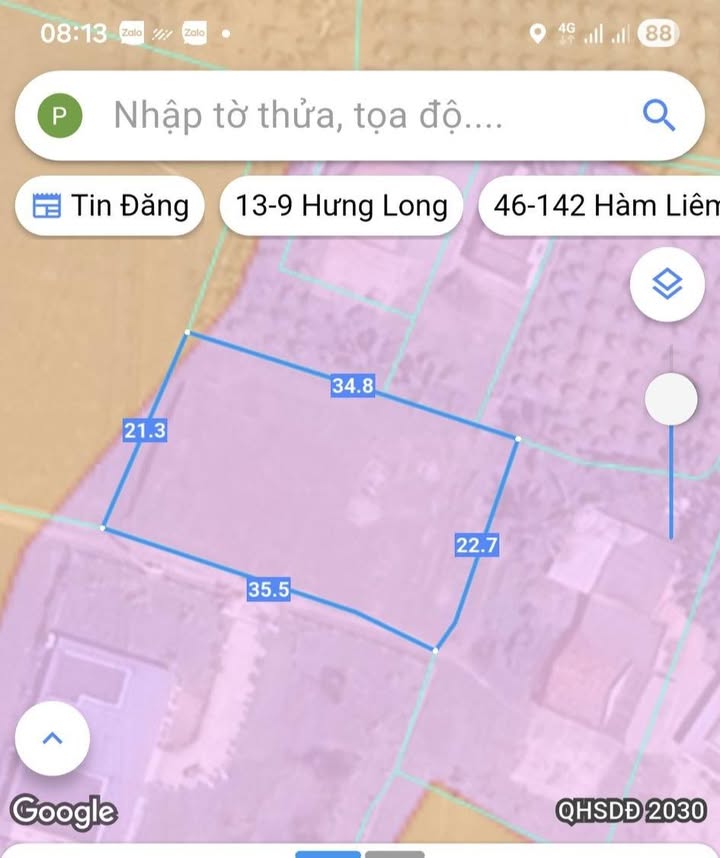 Đất vườn tại phường Hàm Thắng 463m² giá 1.7 tỷ - Cơ hội đầu tư hấp dẫn!