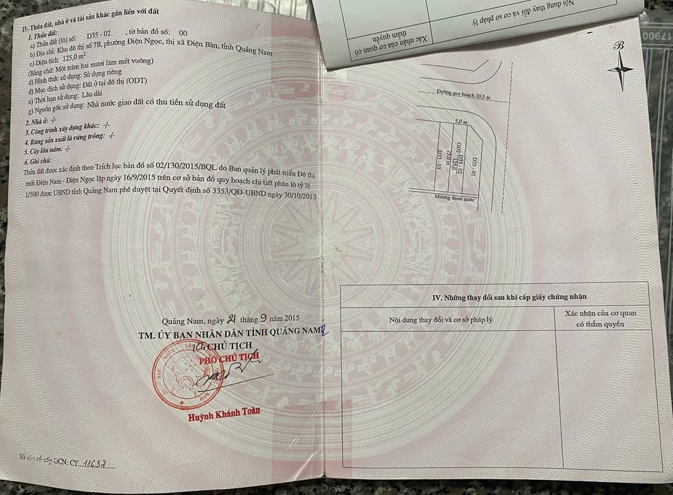 Lô đất 125m² tại KĐT 7B, Điện Ngọc - Sổ đỏ, giá 3 tỷ - Cơ hội vàng đầu tư!