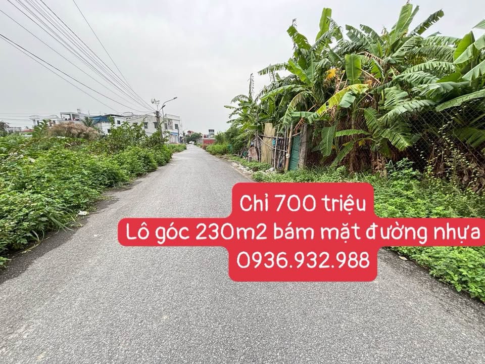 Đất nền Đồng Thái 230m² giá 700 triệu - Lô góc mặt đường nhựa