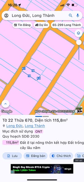 Đất thổ cư Khu phố 13 Long Đức 111.9m² giá 2 tỷ - Nở hậu, cơ hội đầu tư hấp dẫn!