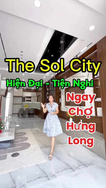Townhouse The Sol City Cần Giuộc 92.5m² giá 4.5 tỷ - Full nội thất cao cấp, gần chợ