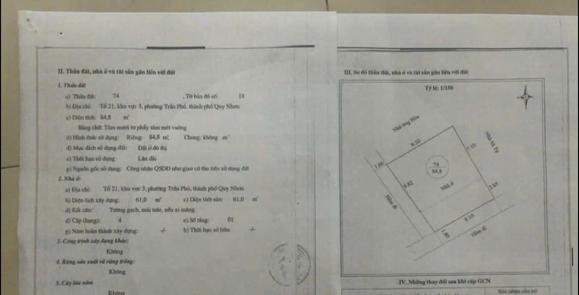 Nhà bán 1 mê lô góc tại hẻm biển Xuân Diệu Quy Nhơn 84m² giá 3.6 tỷ - Đầu tư hoàn hảo!