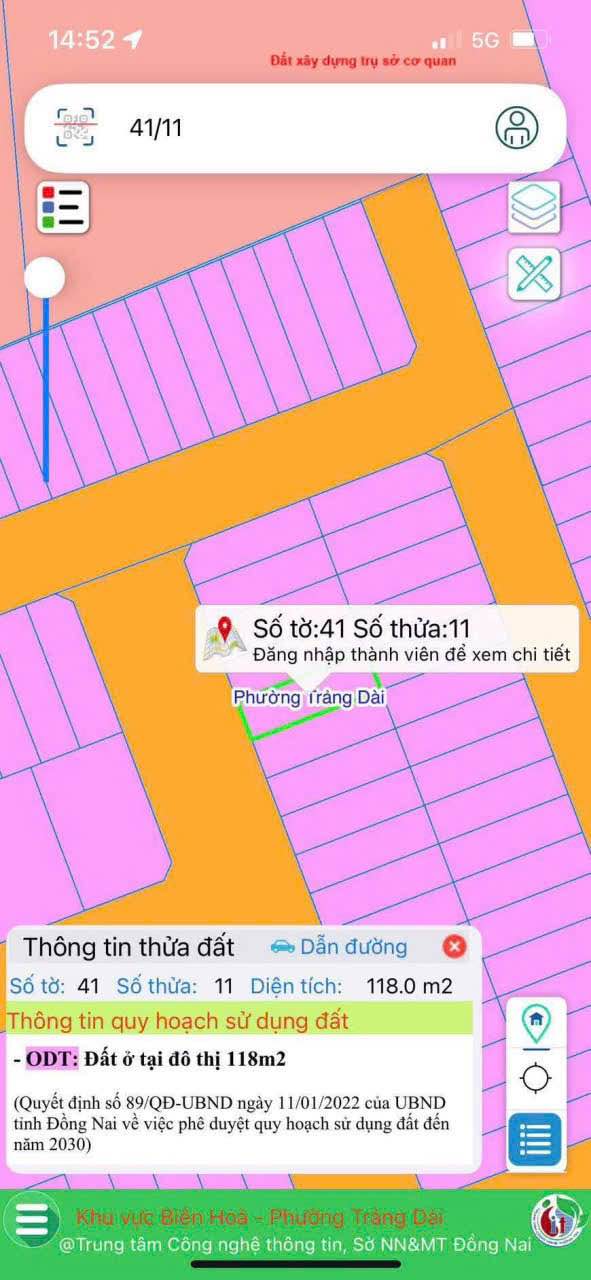 Đất thổ cư Trảng Dài 120m² giá 4 tỷ - Sổ đỏ chính chủ, thuận tiện xây dựng!