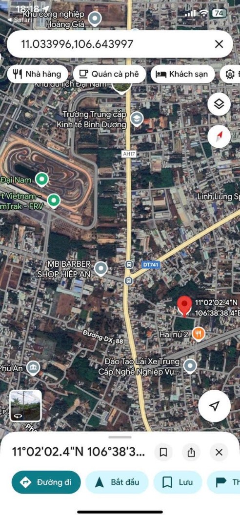 Đất thổ cư Chánh Hiệp, Thủ Dầu Một 1162m² chỉ 7.3 tỷ - Cơ hội đầu tư tuyệt vời!