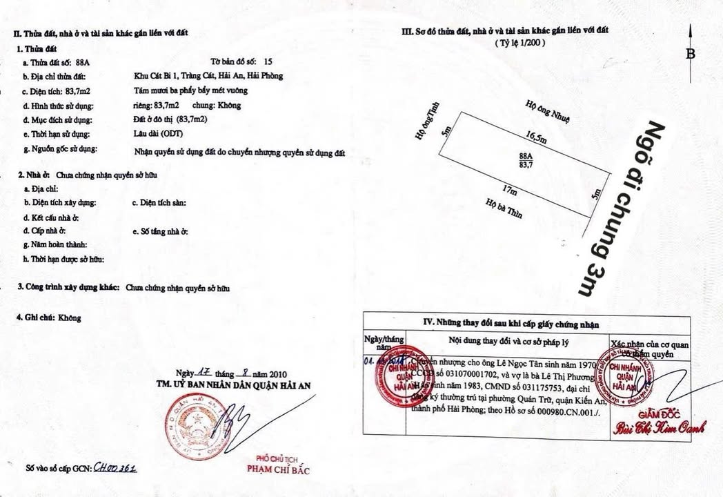 Đất nền Tràng Cát, Hải An 83.7m² giá 1.548 tỷ - Đầu tư sinh lời tuyệt vời!