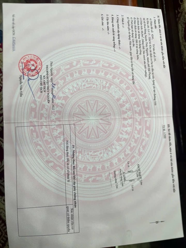 Đất nền Hoa Động Thủy Nguyên 66m² giá 4 tỷ - Vị trí đẹp, dân cư cao cấp!