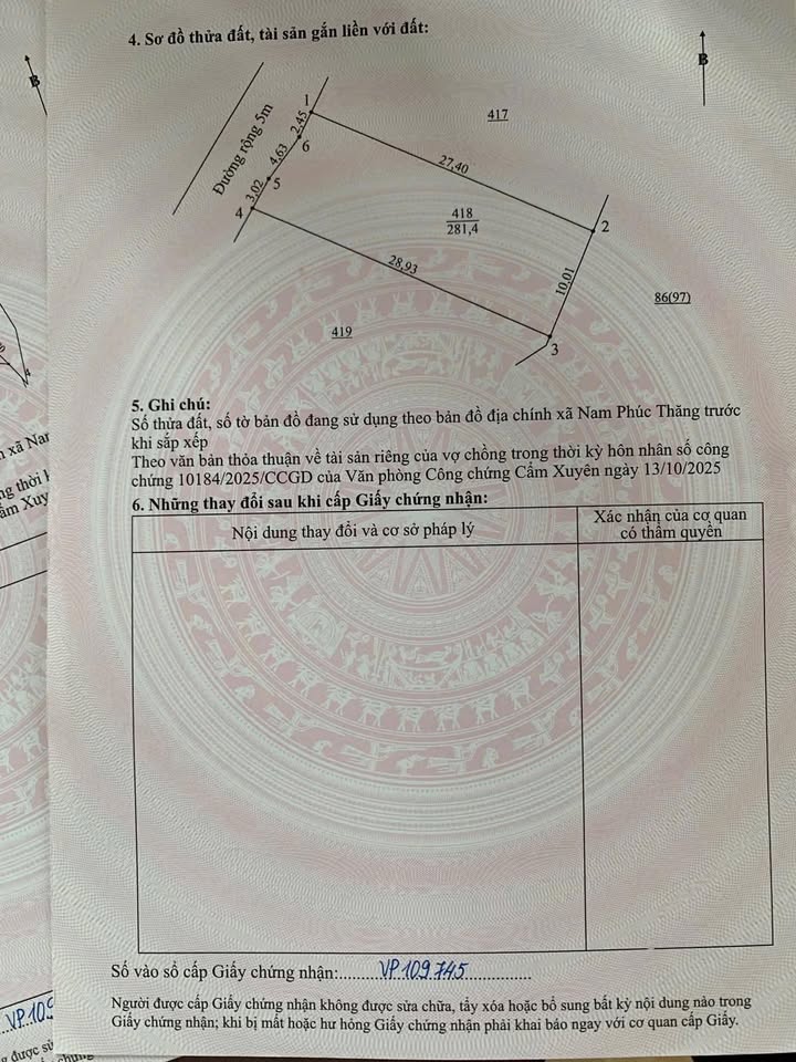 Đất nền liền kề Thôn Hưng Quang, xã Thiên Cầm 280m² - Giá chỉ từ 4xx triệu!