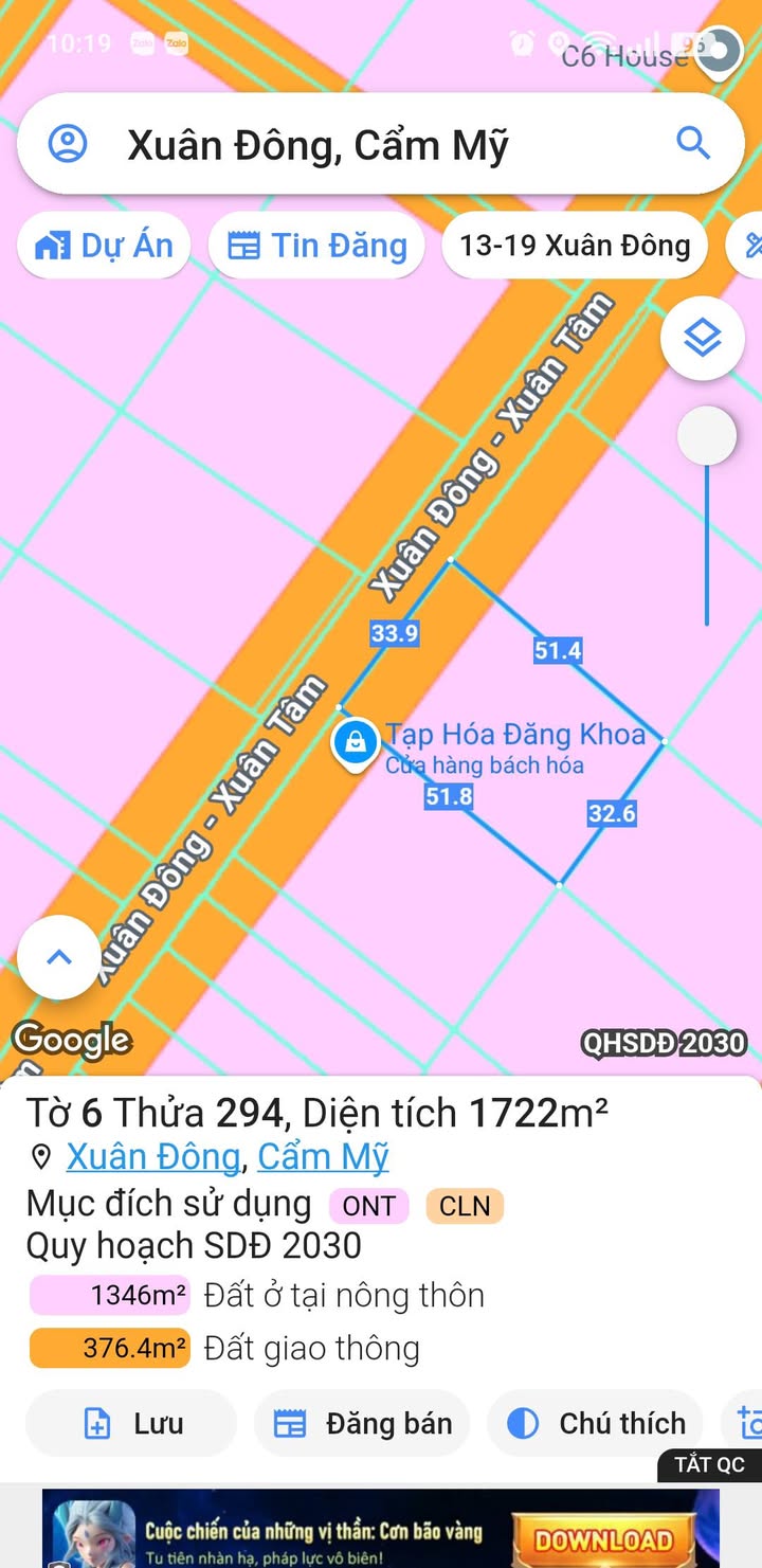 Đất thổ cư 300m² xã Xuân Đông, Cẩm Mỹ - Giá 6.78 tỷ, nhà đẹp tiện nghi!