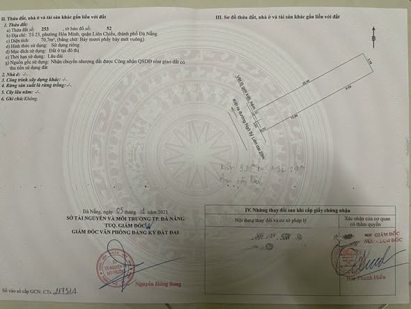 Đất nền kiệt Ngô Sĩ Liên, Hòa Minh, 71m² giá 2,67 tỷ - Vị trí trung tâm thuận lợi!