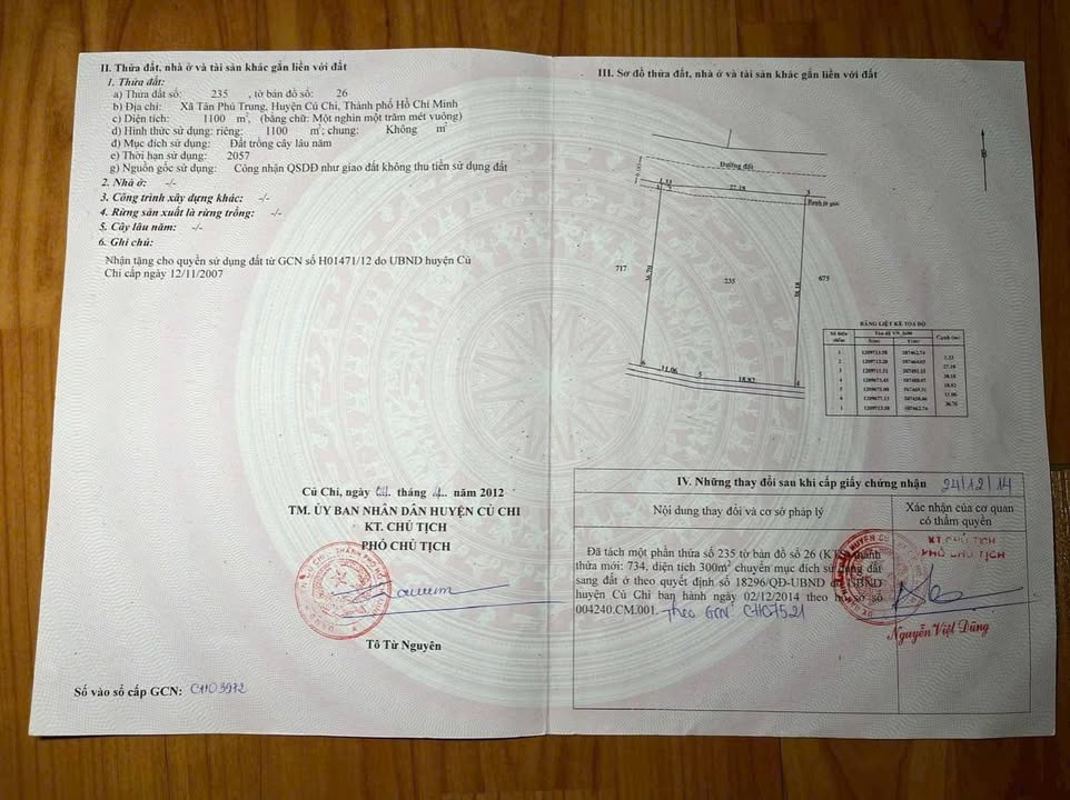 Đất nền Củ Chi 1.100m² giá 11 tỷ - Pháp lý rõ ràng, đầu tư sinh lời!