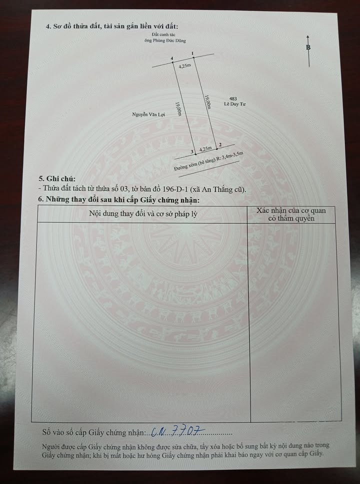 Đất nền An Thắng, An Lão 80.5m² giá chỉ 1 tỷ - Cơ hội đầu tư sinh lời!