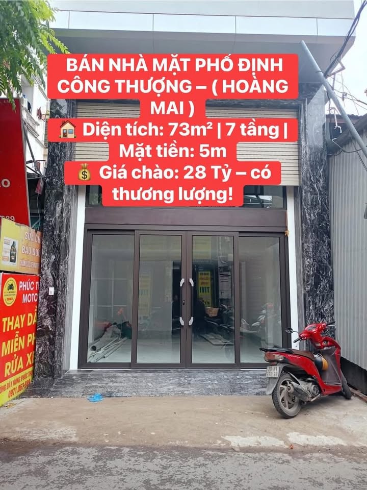 Nhà mặt phố Định Công Thượng, Hoàng Mai 73m² giá 28 tỷ - Đầu tư sinh lời ngay!