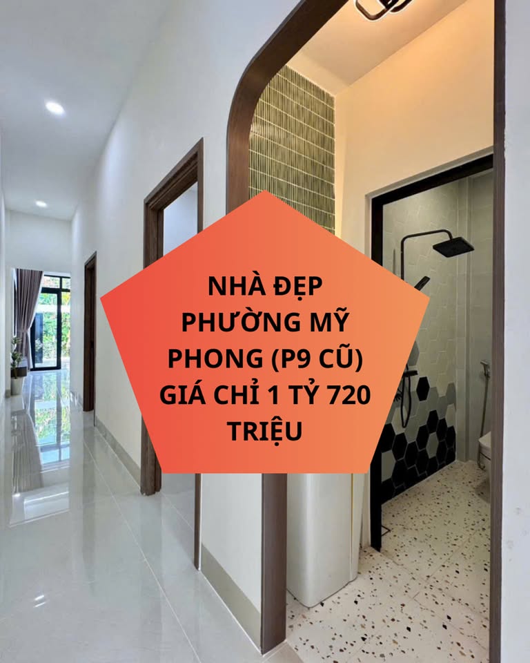 Nhà mới phường 9 TP. Mỹ Tho 98m² giá 1.72 tỷ - Nội thất cao cấp, vào ở ngay!