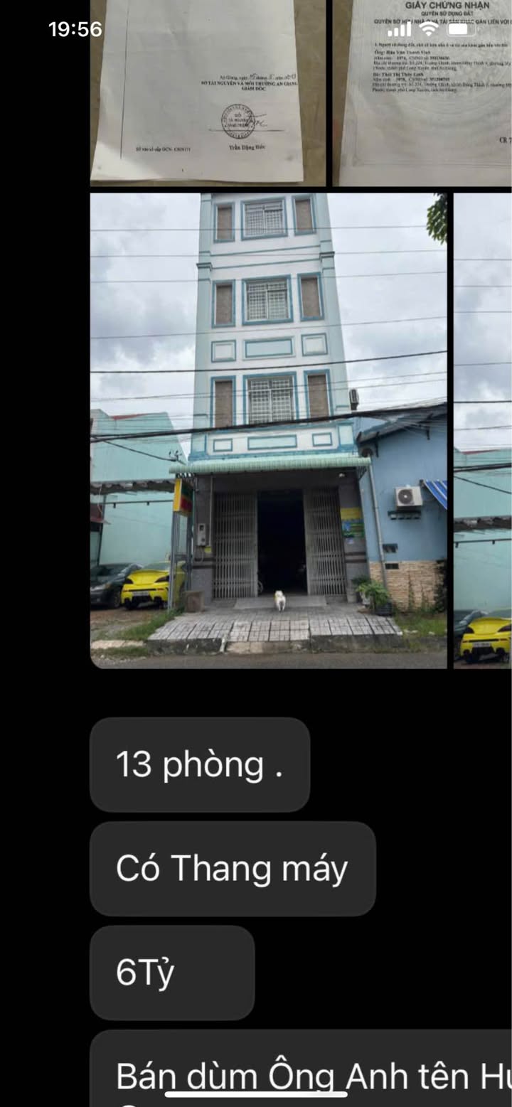 Nhà nghỉ 4 tầng tại Mỹ Thới, Long Xuyên 103m² giá 6 tỷ - Đầu tư sinh lời ổn định!