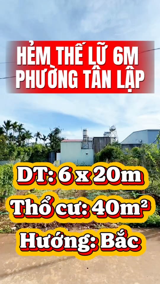 Bán đất hẻm Thế Lữ 120m² giá 1.45 tỷ - Vị trí đắc địa gần chợ Đầu Mối!
