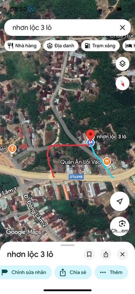 Bán đất thổ cư Đông Lâm, Nhơn Lộc, 130m² giá 300 triệu - Sổ đỏ chính chủ!