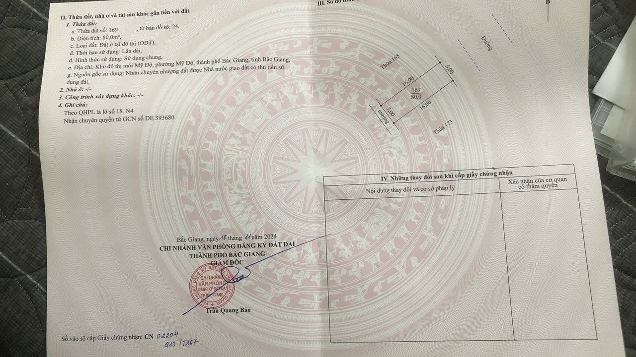 Đất nền dự án khu đô thị Mỹ Độ Vistar 80m² giá 3.2 tỷ - Sổ đỏ chính chủ!