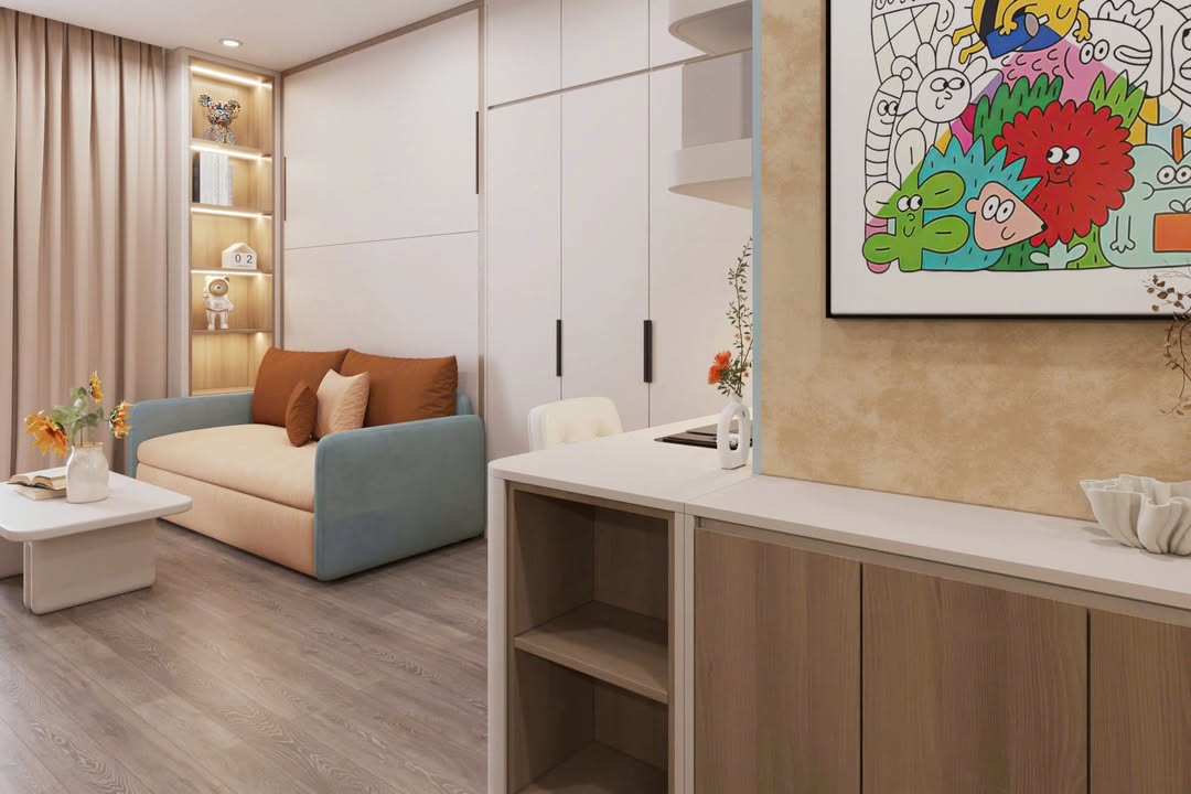 Căn hộ Studio 28m² Sunshine Green Iconic Long Biên chỉ 10 triệu/tháng - Nội thất sang trọng, ngay lập tức vào ở!