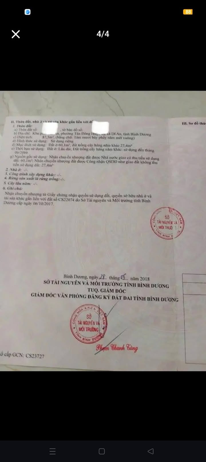 Lô đất mặt tiền đường Tân An, Dĩ An, 87.5m² giá 2.85 tỷ - Tiềm năng đầu tư cao!