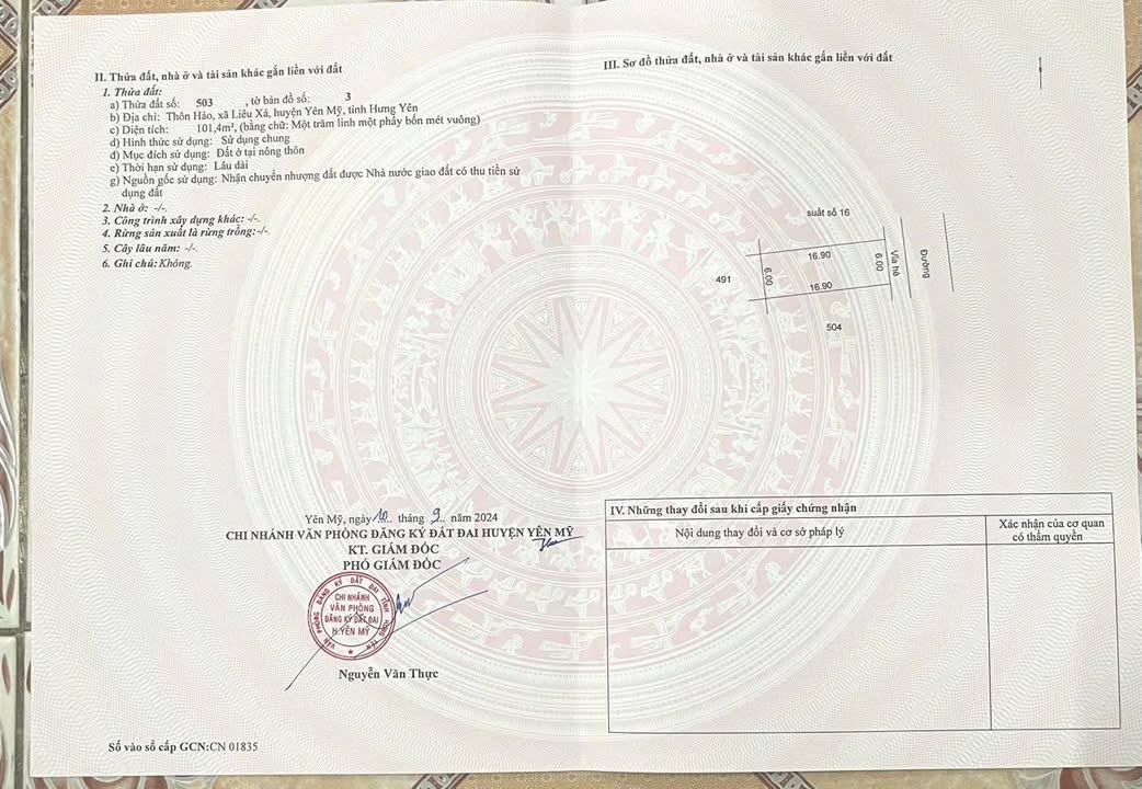 Đất Giãn Dân Thôn Hảo, Liêu Xá 101m² giá 3.9 tỷ - Cơ hội đầu tư tuyệt vời!