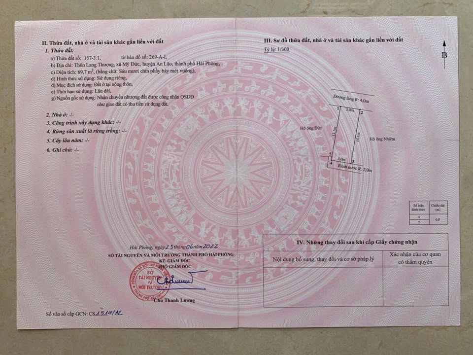 Đất nền An Khánh, An Lão 69.7m² - Sổ đỏ chính chủ, giá đầu tư hấp dẫn!