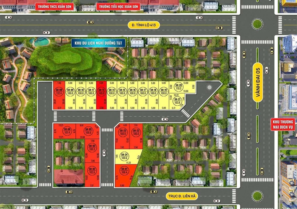 Đất nền thổ cư Tùng Thiện, Sơn Tây 100m² giá 2.1-2.3 tỷ - Sổ đỏ chính chủ