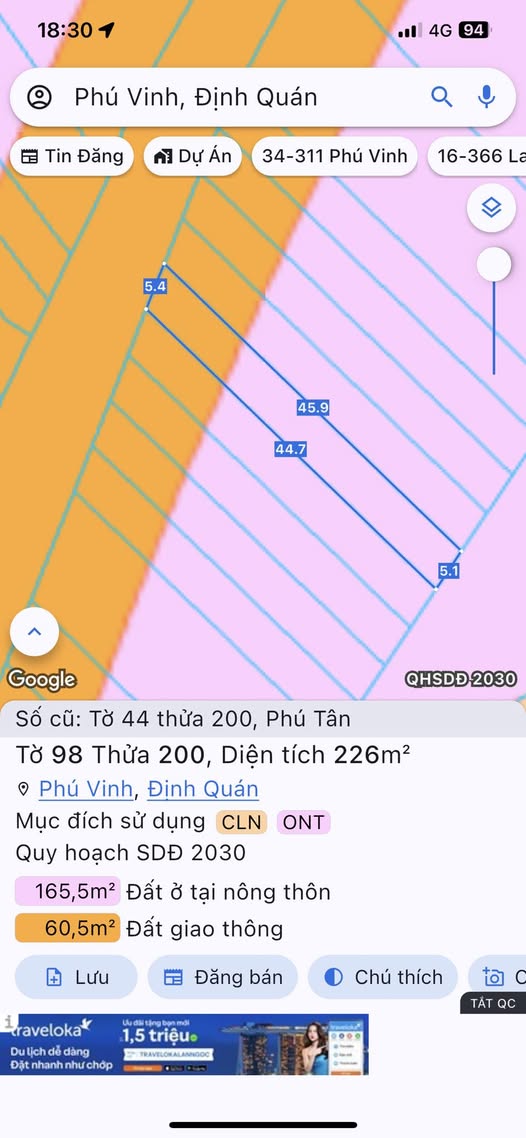 Đất nền mặt tiền đường Hương lộ 120, Phú Tân, 229m² giá 1.05 tỷ - Đầu tư sinh lời ngay!